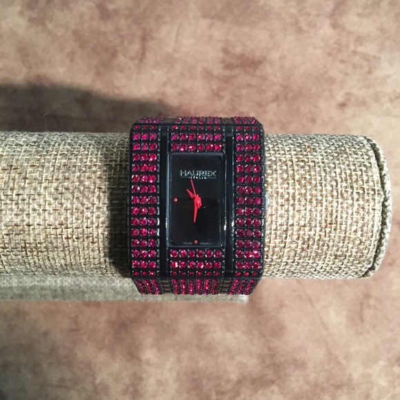 HAUREX ?? “HONEY” SWAROVSKI CRYSTALS BRACELET WATCH main image 11